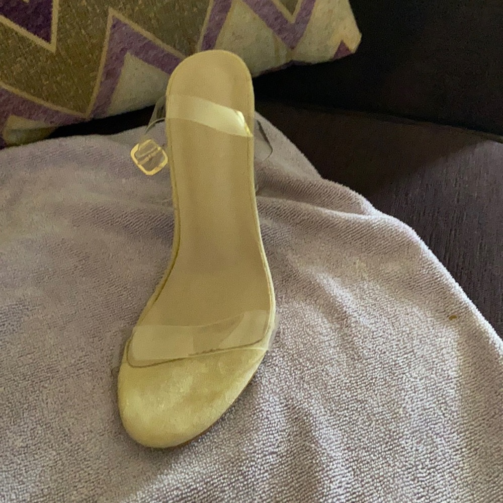 Clear Acrylic Heel Sandals